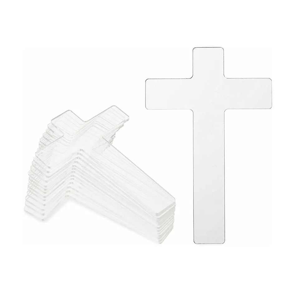 DIY for Clear Acrylic Cross Cutouts for Crafts and Art (2.75 DIY Painting Acrylic Plastic Cross or Customized a 4.25 in 12 Pack