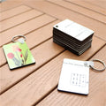 MDFSUB Eco-Friendly Wood Sublimation Keychain Blanks Rectangle Shape 40x60mm Double-sided Panda Dog Pig Animal Patterns
