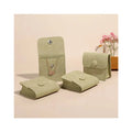 6*6*2.3 cm Luxury ultra Light Durable Screen Printing Customizable Microfiber Jewelry Bag Earring Pouch with Two Inner Pockets