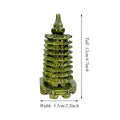 Wholesale Natural Crystal Green Jade Carving Carved Crafts Green Jade Wenchang Tower Healing crystal crafts for Decoration