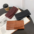 Guangzhou Manufacturer High Quality Faux Leather Long Envelop Wallet Ladies Button Fashion Women Wallet