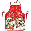 Christmas Funny Apron Adjustable Kitchen Cooking Aprons Adult Christmas Santa Snowman Aprons  for Christmas  Dinner