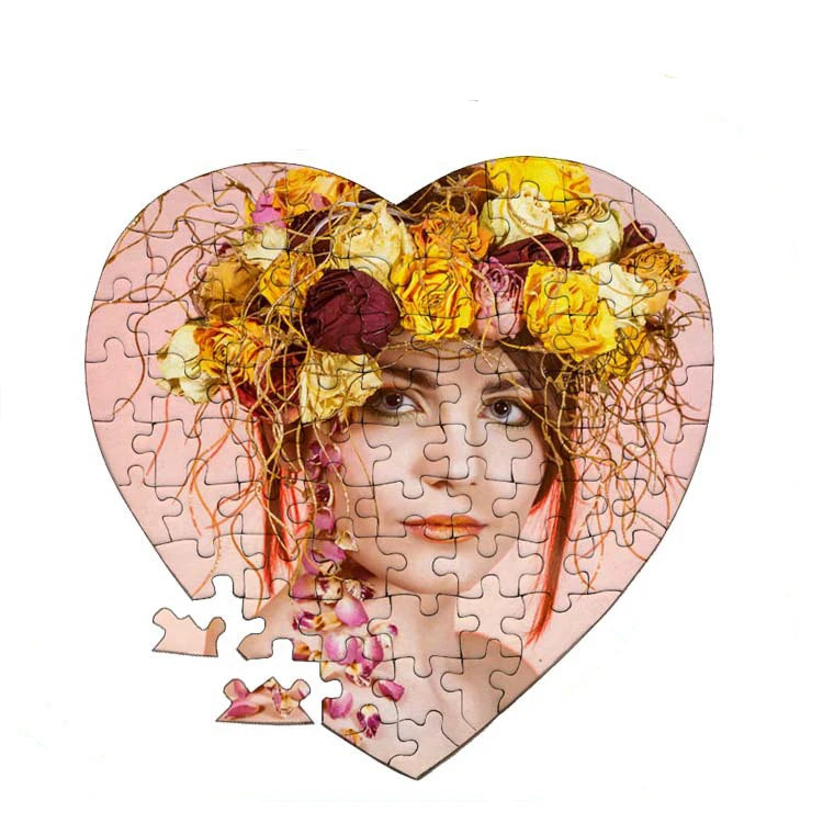 Sublimation Blank Puzzle Personalized Printed Photo Frame Children's Jigsaw Puzzle 75pcs