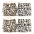 Stainless Steel 3mm Pearl Multi-Sided Glass Beads Chains for DIY Jewelry Making Bracelet Anklet Necklace Accessories