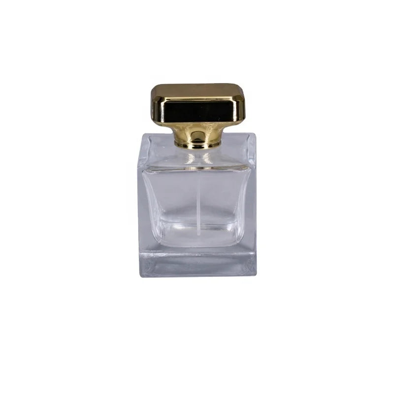 Custom Shiny Gold Rectangle Perfume Bottle Cap Lids Luxury Plastic Packaging for Cosmetics and Perfumes