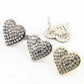 Deepeel BF034 22*20mm Handbag Accessories Rhinestones Heart Shape Buckles Garment Label Shoe Logo Decorative Buckle Bag Rivets Tag