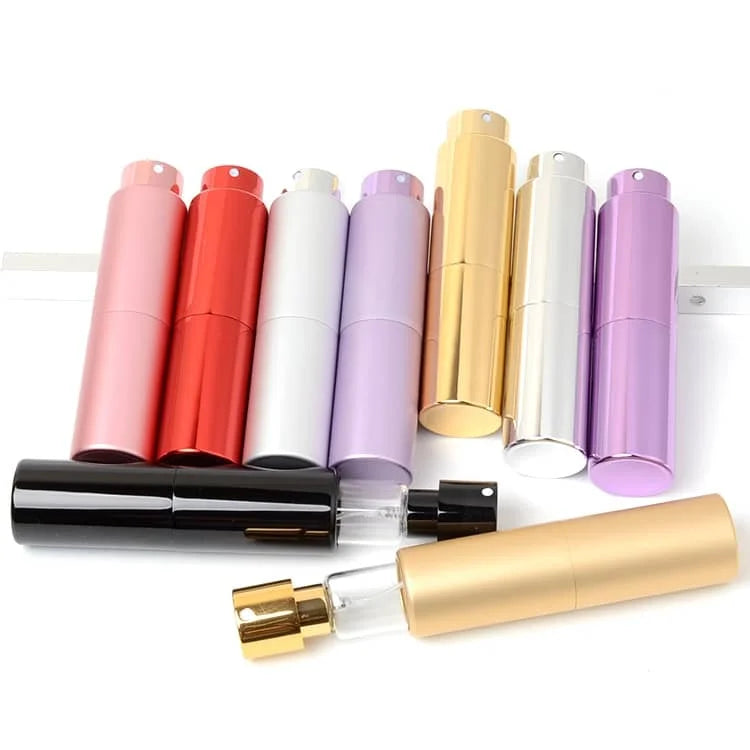 MUB 8ml 10ml 15ml 20ml Portable Mini Perfume Atomizer Twist up Refillable Empty Small Spray Bottle for Travel