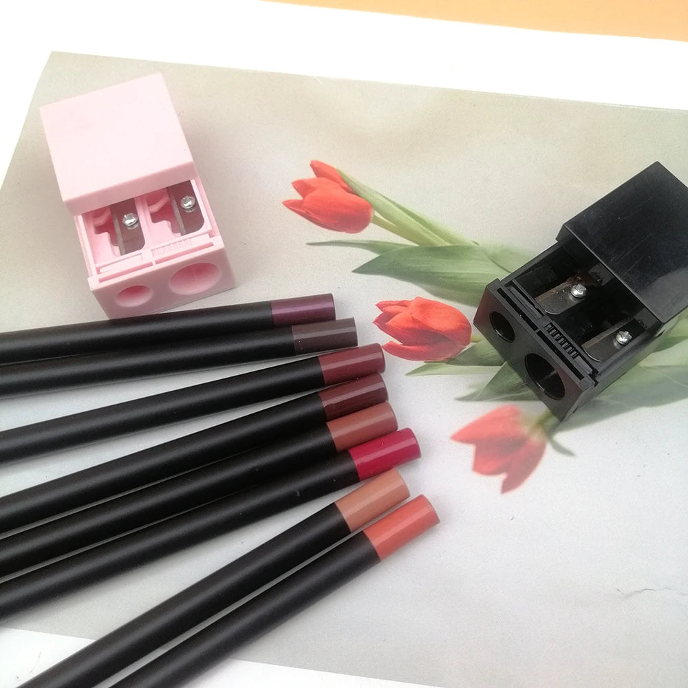 Wholesale Foam Waterproof Lip Liner Pencil Smudge Proof Makeup Pen Private Label Lip Liner Long Lasting Creamy Matte Lip Liner