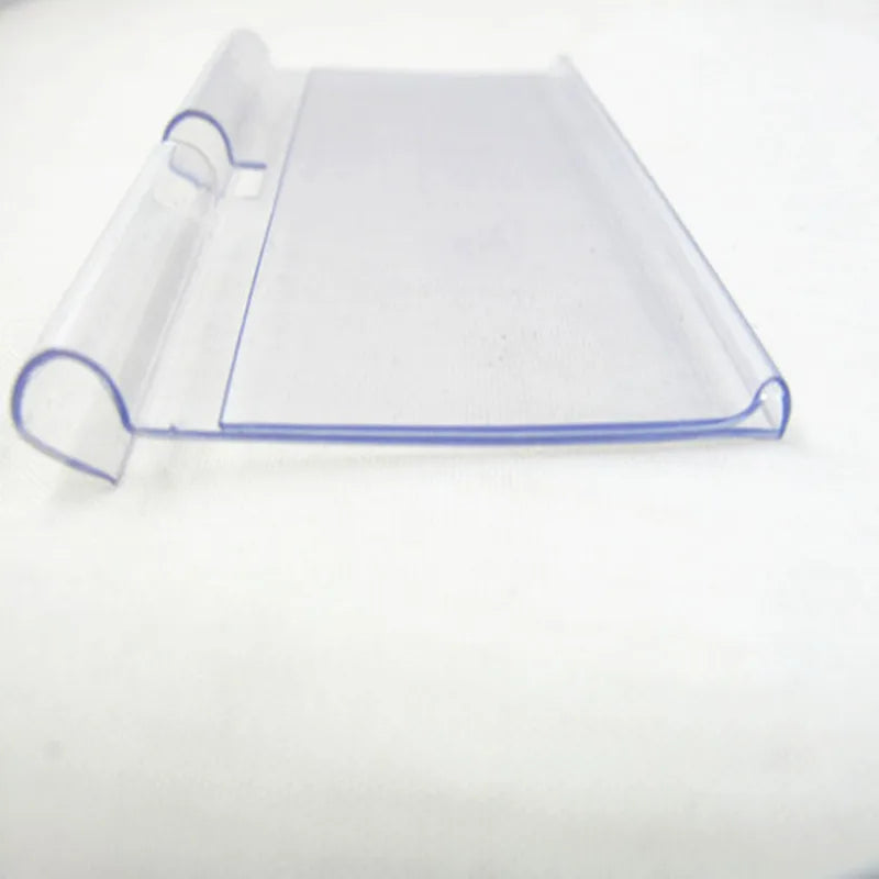 Transparent PVC Plastic Extrusion Plastic Strip Price Display Label Holder Plastic Hook of Supermarket