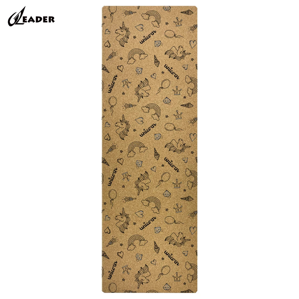2024 New 3Mm Thickness Unicorn Kid Cork Yoga Mat
