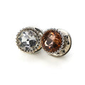 10mm CZ Crystal Transparent Rhinestone Pins With butterfly Buckle Fashion Safty Button Clasp Men Women Small Metal Stud Brooch