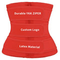 Slim Abdomen Tummy Red Triple Girdle Waist Cincher Corset Latex Three Strap Girdle Waist Trainer Wholesale Vendor