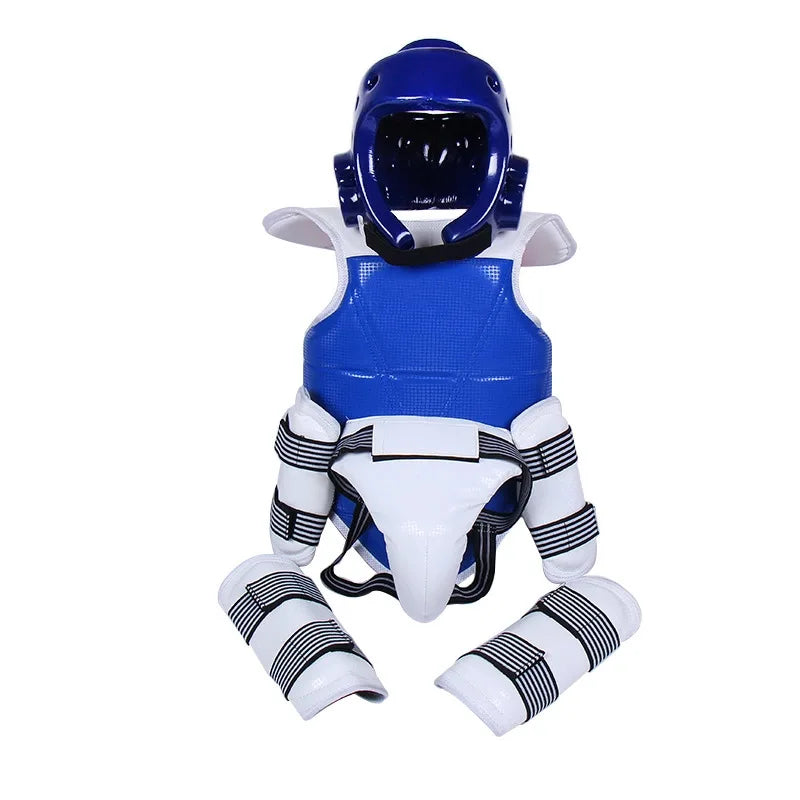 Kids Adults Martial Arts Training Gear Whole Set Taekwondo Guard Body Protector for Competition Sparring Training Equipment