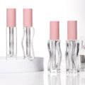 Wholesale 2.5ml Mini Square Lip Glaze Tube Plastic Empty Wavy Clear Lip Gloss Tubes Packaging Custom Lipgloss Tubes