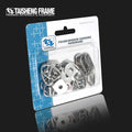 TS-K022 150 Pack Small D-Ring Metal Picture Hangers with Screws Picture Frame Hook Kits