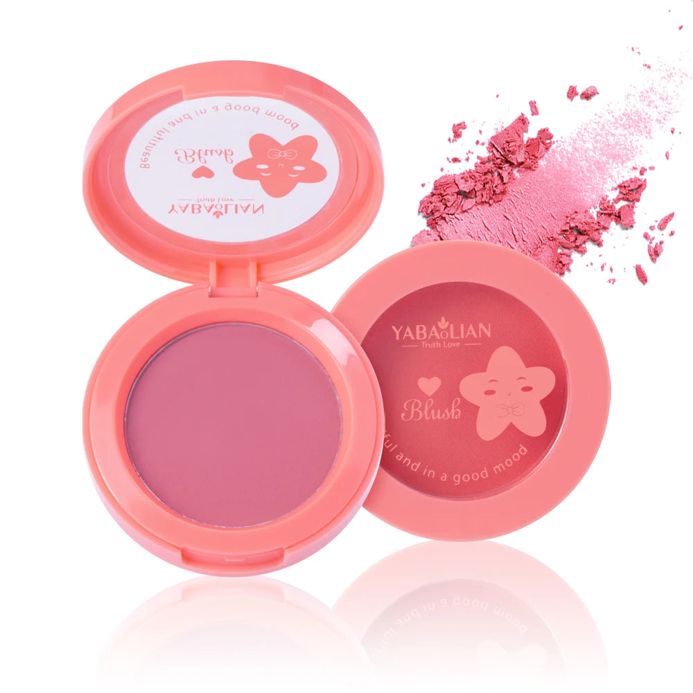8-Color Obedient Cheek Blusher with Single Plate Beautiful 3D Rose Shiny Face Powder Makeup Labeling Logo/Pattern