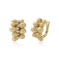Aimgal Retro Pine Cone Hoop Earrings Italian Brushed Craftsmanship 18K Gold-Plated 925 Silver Luxury 5A Zircon Elegant Ear Clip