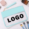 Customize the Letters Foldable Clear Pvc  Makeup Bag Portable  Storage Bag Multi Functional Toiletries Organizer Bag