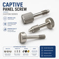 Custom Stainless Steel Captive Panel Screw CNC Machined Thumb Screw Knurled Head Fastener for Electronic Enclosure Equipment