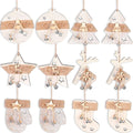 Custom Wood Christmas Tree Decoration Assorted Farmhouse Hanging Ornaments for DIY Christmas Tree Home Party Hanging Decor