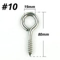 304 Stainless Steel Self-Tapping Ring Eye Bolts Hook Screw in Eye Screws #10