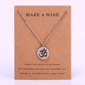 Stainless Steel Compass Cross Heart Sugar Skull Antler Horseshoe Crescent Moon Sun Star Stars Lotus Om Yoga Pendant Necklace