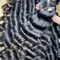 Vietnamese Raw Human Hair One Donor Cuticle Aligned Double Drawn Natural Wave Human Hair Bundles