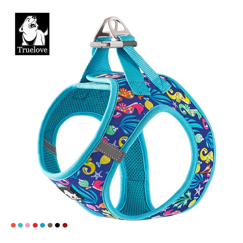 Truelove Wholesale No Pull Dog Harness Breathable Adjustable Comfortable Air Mesh Pet Harness Nylon Fashion Soft Cat Dog Harness