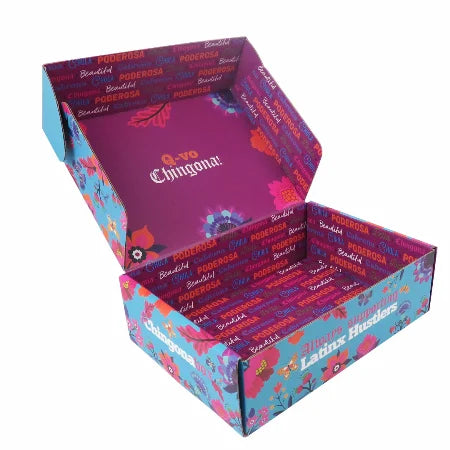 Custom Color Box Recycled Materials Flute E-Commerce Packaging Box Corrugated Cardboard Shipping Mailer White Tab Embossing