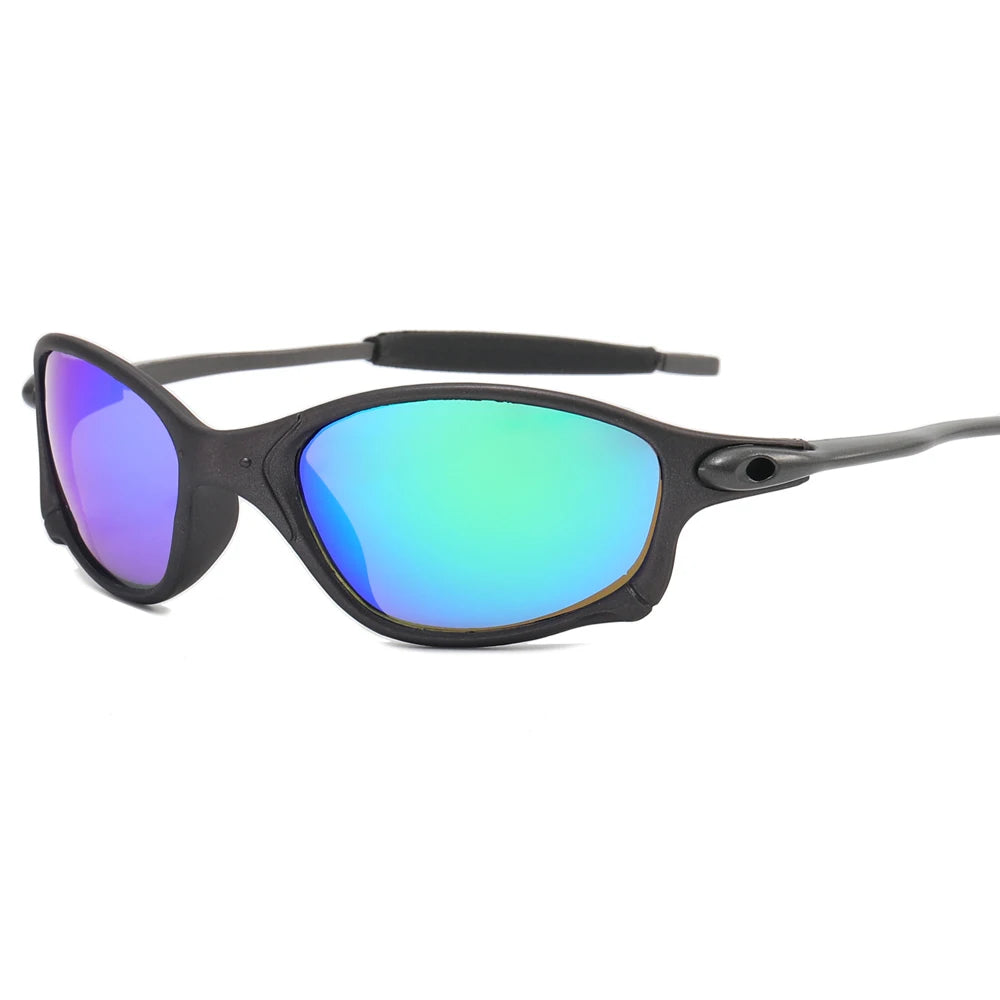 Men's Sports Sunglasses for Outdoor Cycling Driving Fishing Polarized Gray PC Frame Eyewear with UV400 Lenses