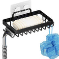 Rustproof Durable 304 Stainless Steel Eco-Friendly Drain Modern Style Soap Tray Holder Wall Soap Dish Bathroom & Kitchen Use