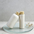 Biodegradable Straw Wheat Bamboo Screw Lid Wheat Straw Bottle Bamboo Cosmetic Bottle for Creams and Liquid Products