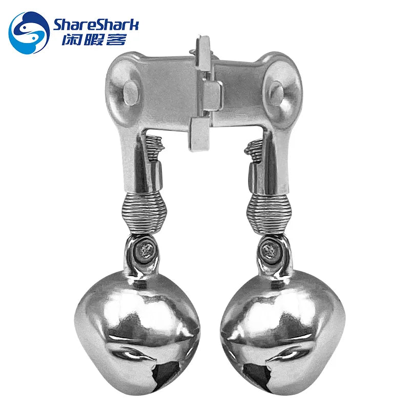 Metal Carp Bells Clip Twin Two Double Bells Bite Alarm Alert for Fishing Fish Accessory Rod
