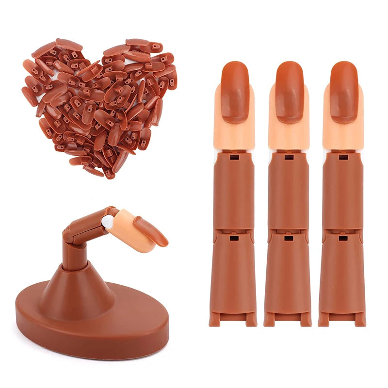 Wholesale Train Acrylic Middle Fingers for Nail Art Beginners False Hand Display Model Nail Training Practice Finger