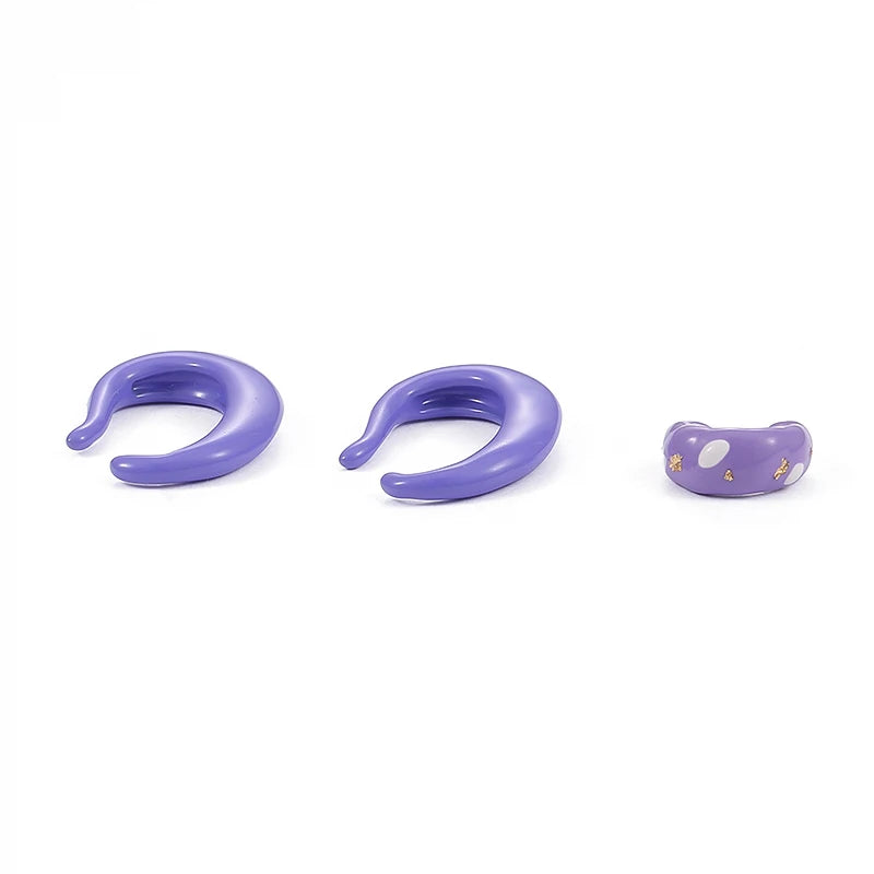 New Arrival Ins Trendy Elegant Women Earrings Fashion Purple Oil Drop Earrings Copper Earring for Women