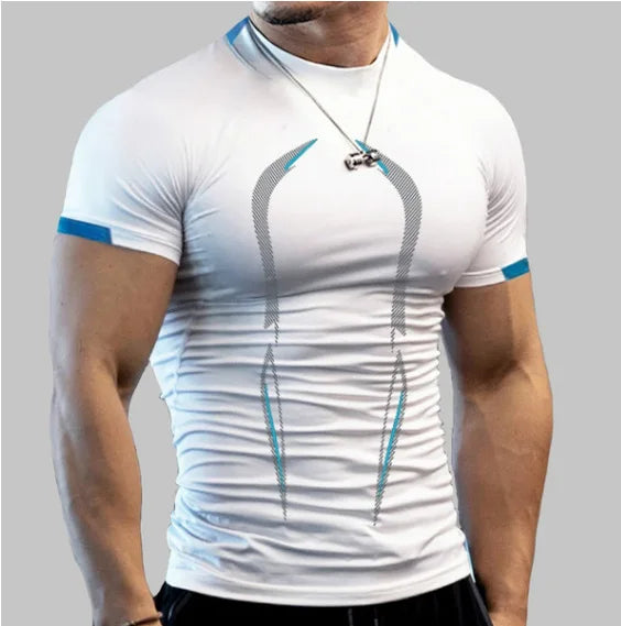 Summer Gym Sports T-shirt Men Quick Dry Running Shirt Men's Sports Fashion Short Sleeve Sports t Shirts