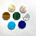 17x17x2mm New Design Factory Price Natural Malachite Double Flat Octagon Malachite Sheet Gemstone