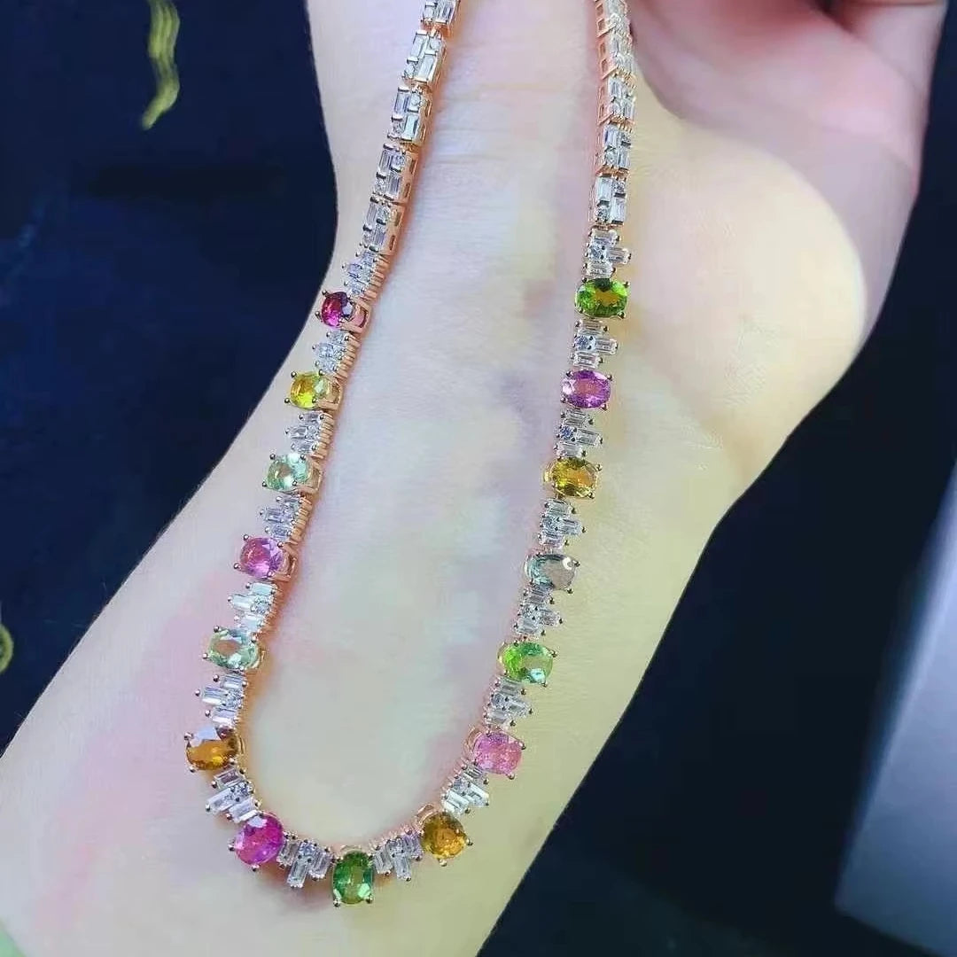 Good Price 925 Sterling Silver Natural Gemstone Fashion Star Charms Women Luxury Pendant Necklace