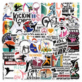 50Pcs New Kung Fu Taekwondo Graffiti Stickers for Laptop Car Wall Gym Waterproof Sports Stickers Label Pack