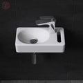 Modern White Single Kitchen Sink Artificial Stone Wash Basin