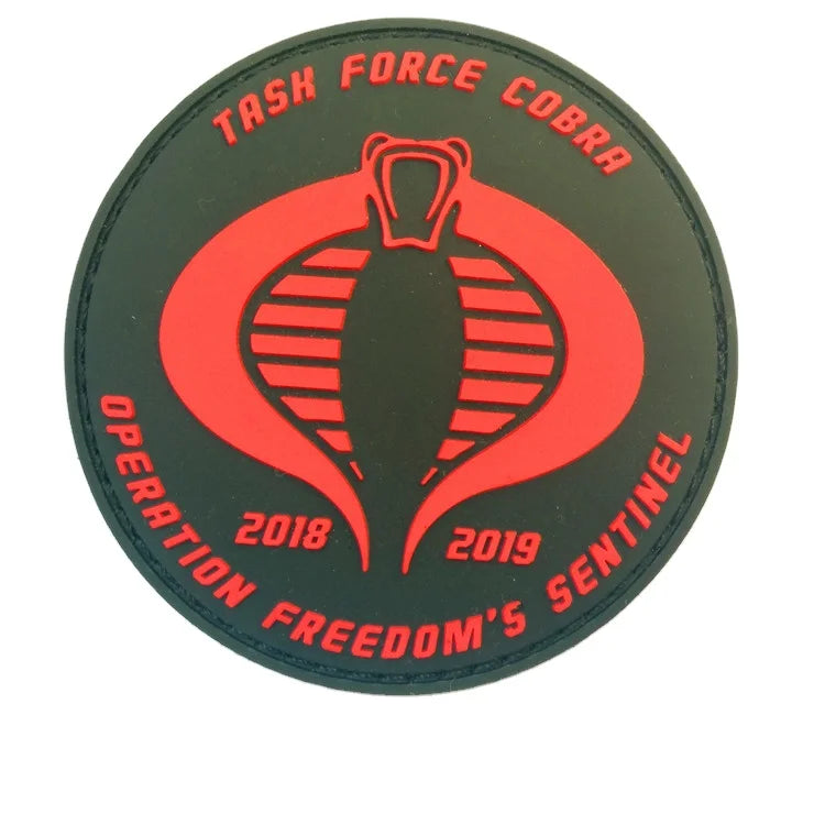 Rubber Moral Patch Hook and Loop Custom Logo Tactical Patch PVC
