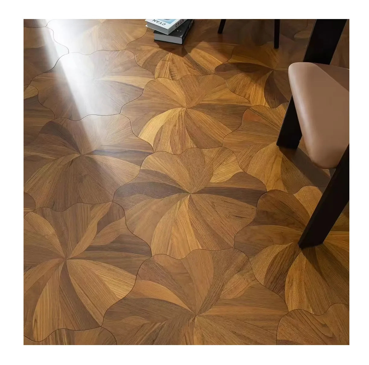 Modern Luxury Teak Parquet Floor Panel with Smooth Technique 15mm Thick for Indoor Living Room Application