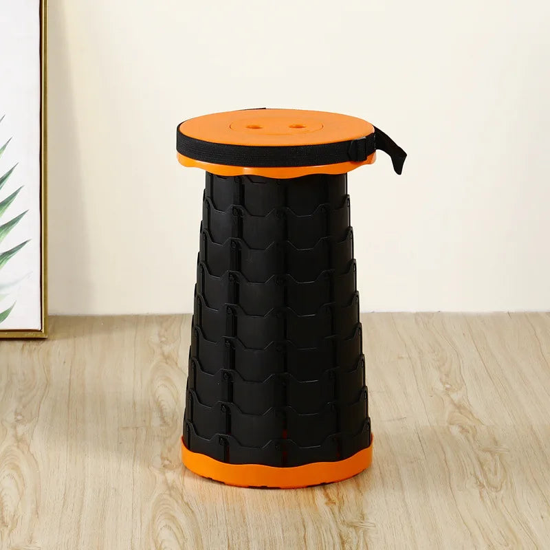 Camping Folding Stool - Simple and Portable Outdoor Chair  Fishing Foldable Stool Adjustable Telescopic Seat