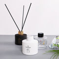 Round 100ml Matte Black and White Color Reed Diffuser Glass Bottle with Cap Sticks