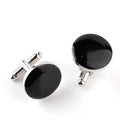 Luxury Black White Round Cufflinks for Men Classic Wedding Party & Suit Shirt Buttons Perfect Gift for Engagement Anniversary
