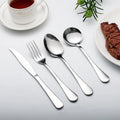 Bulk Stainless Steel Silverware Cutlery Set Restaurant Wedding Messer Gabel Loffel Serving Flatware Set