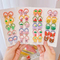MIO Opp Bag Packing Kids Cute Cartoon Elastic Hair Rubber Sets Lovely Hair Rope Korean Style Pure Color Animal Flower