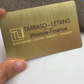 Brush Engraved Gold Business Metal Cards