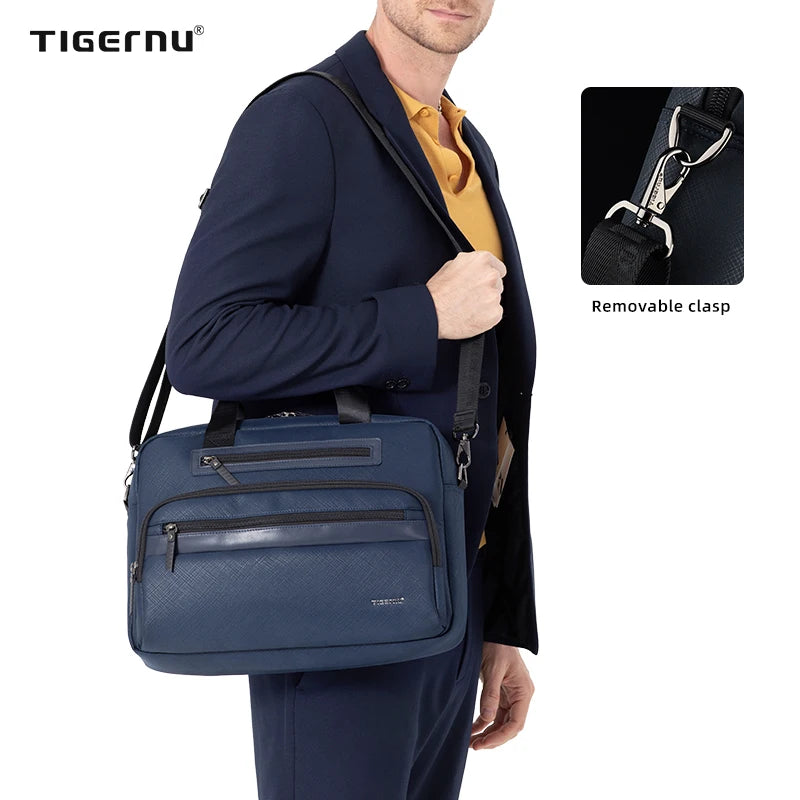 Tigernu T-L5207 Brief case Office Bag for Men PU Leather Brief case Laptop Bag Fits for 14 Inches Light Weight Business Bag