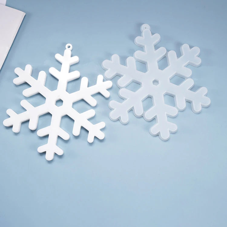 YS DIY Large Snowflake Silicone Mold Christmas Decoration Ornament Making Resin Craft Supplies Candle Plaster Mould Coaster Tool